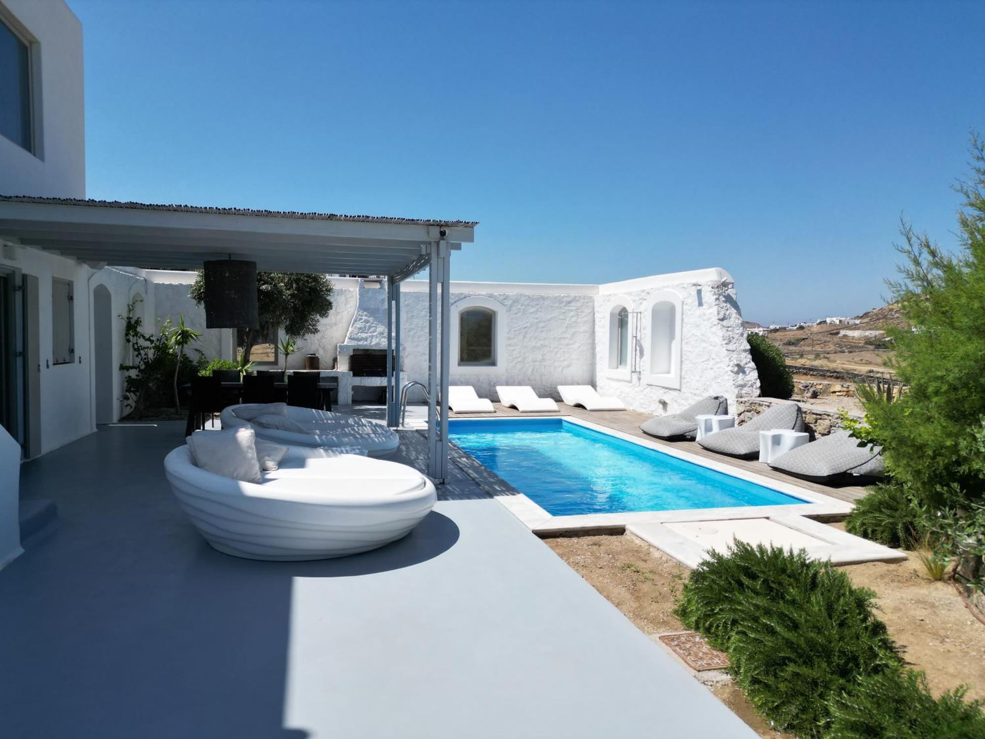 Villa Dafni 4Bed With Pool In Kalafatis Spilia Mykonos Town Luaran gambar